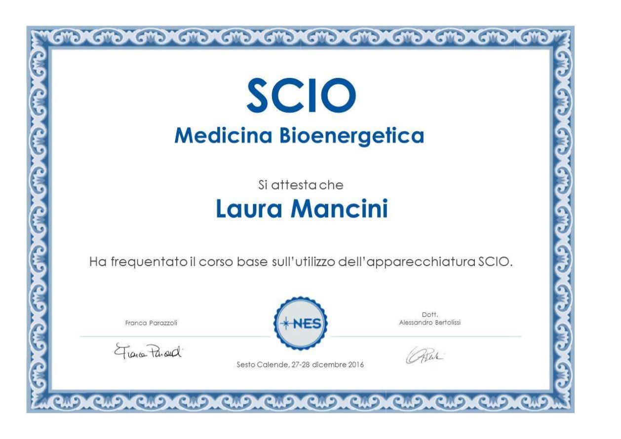 Operatore apparecchi di biorisonanza SCIO Laura Mancini Tamburini